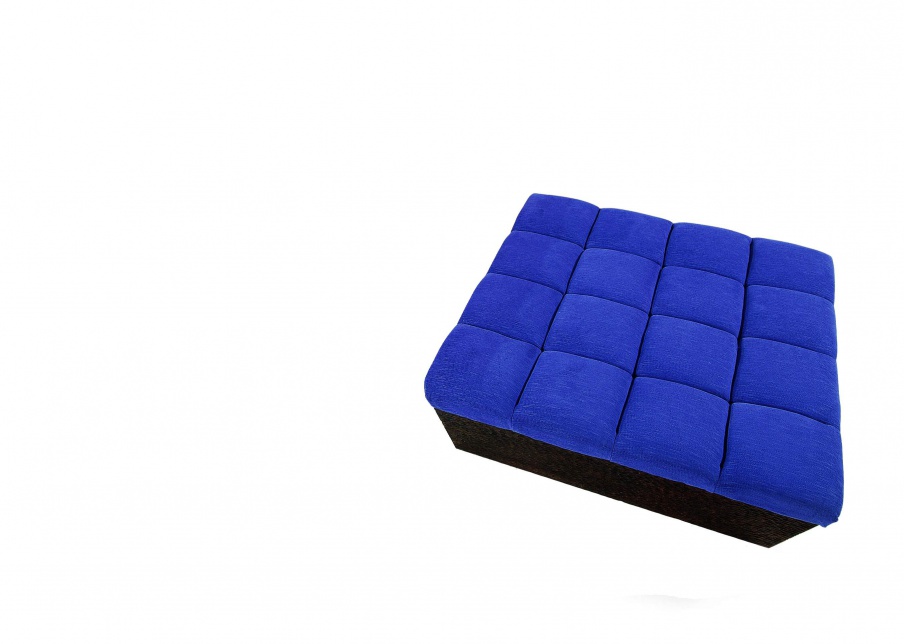 Pouf with frame in natural wood Africa, Colombo Stile