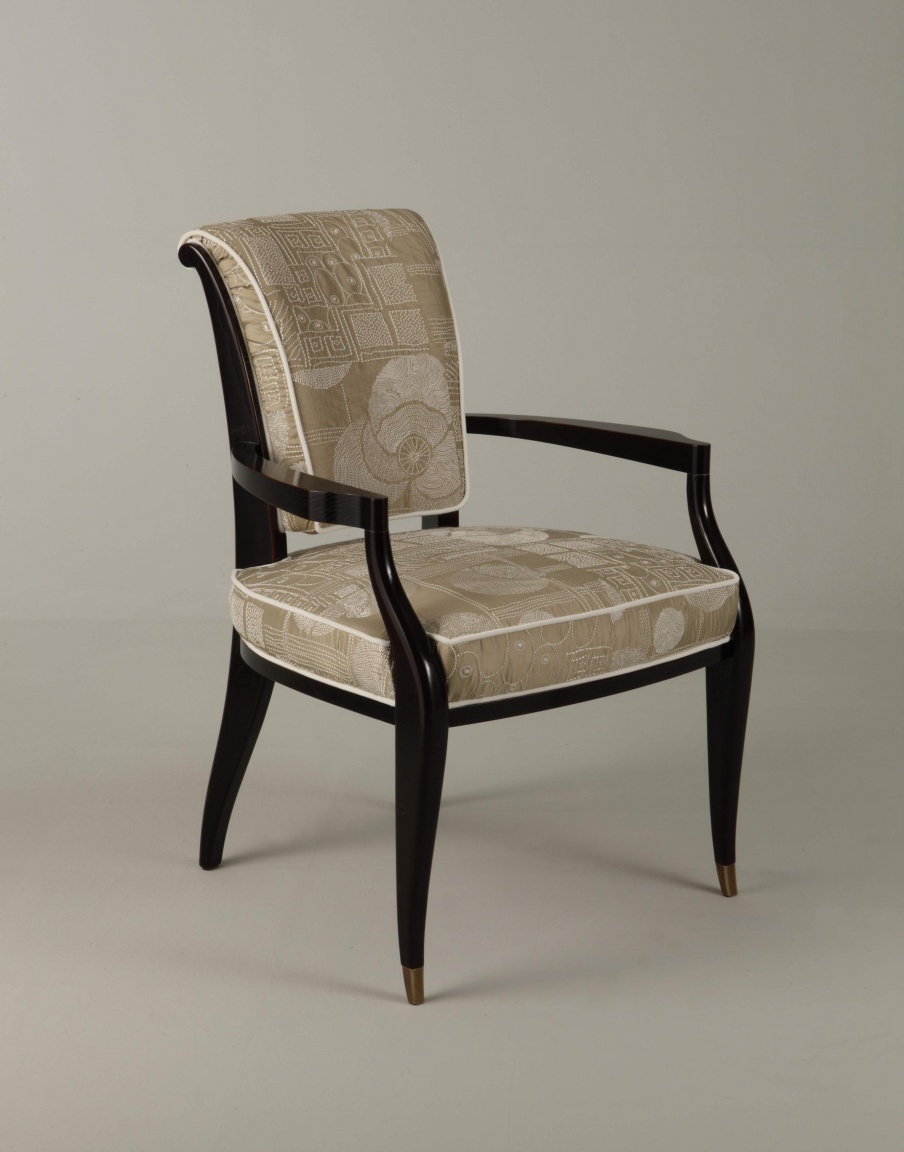 Chair with armrests made of natural wood Decodieci, Colombo Stile