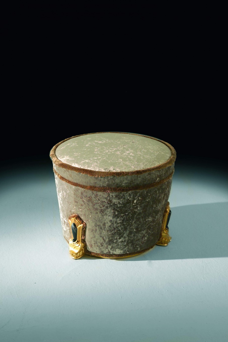 Pouf with frame in natural wood Il Gusto Dei Principi, Colombo Stile 