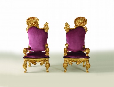 The Esmeralda armchair natural wood, Colombo Stile