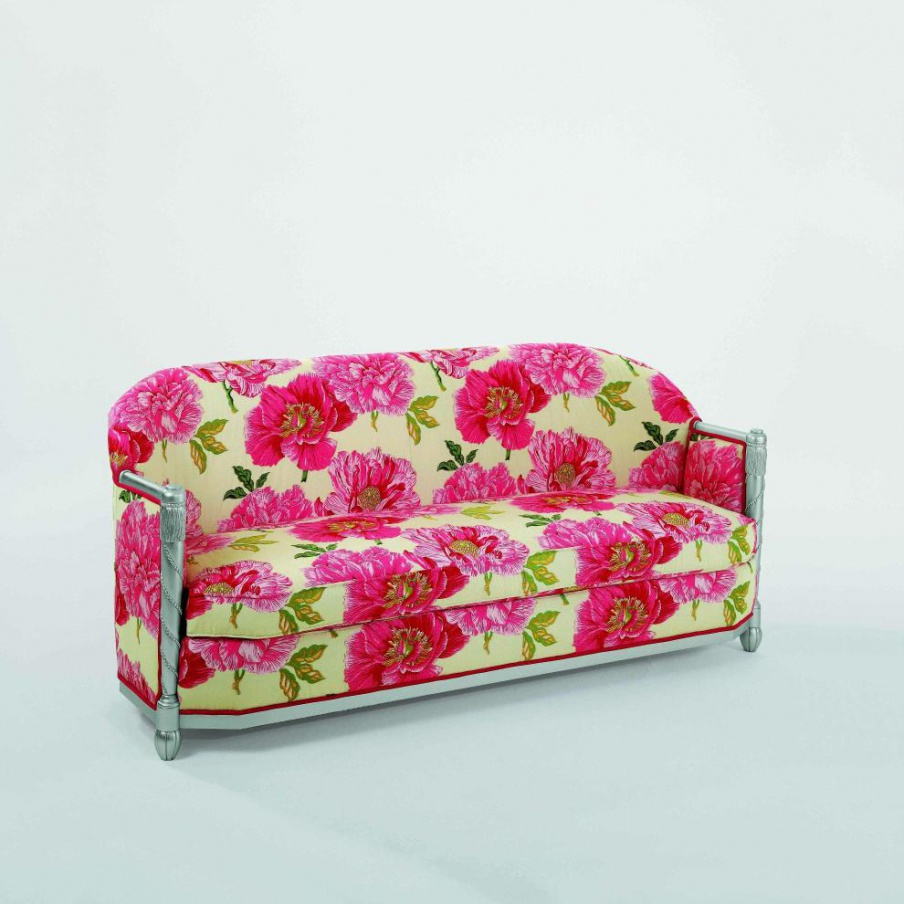 Two seater sofa with a frame made of natural wood Maquillage, Colombo Stile