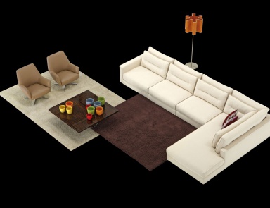 The modular sofa corner upholstered Planet, Il Loft
