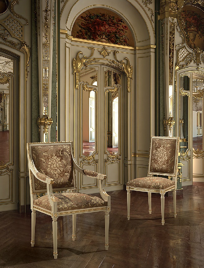 Chair with fabric upholstery by Angelo Cappellini