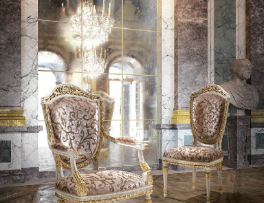 Chair with carved decoration by Angelo Cappellini