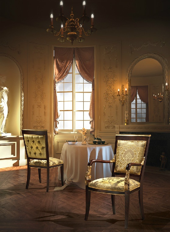 Chair with tufted back by Angelo Cappellini