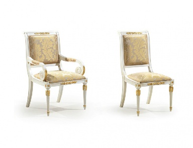 Chair with carved frame by Angelo Cappellini