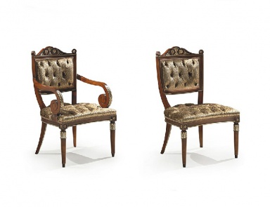 Chair with tufted back and seat by Angelo Cappellini