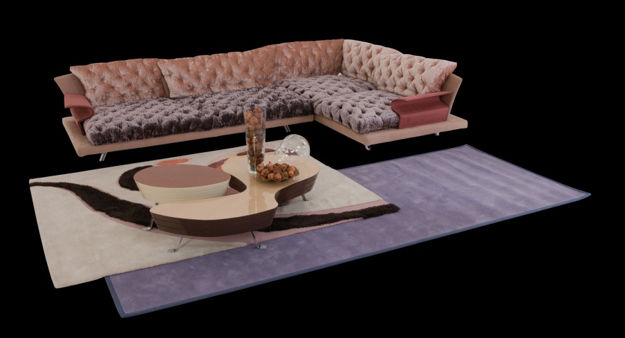 Modular corner sofa upholstered in fabric or leather with Capitonne Sofa Super Roy Il Loft