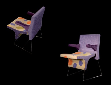 Chair with soft upholstery and armrests Agatha, Il Loft