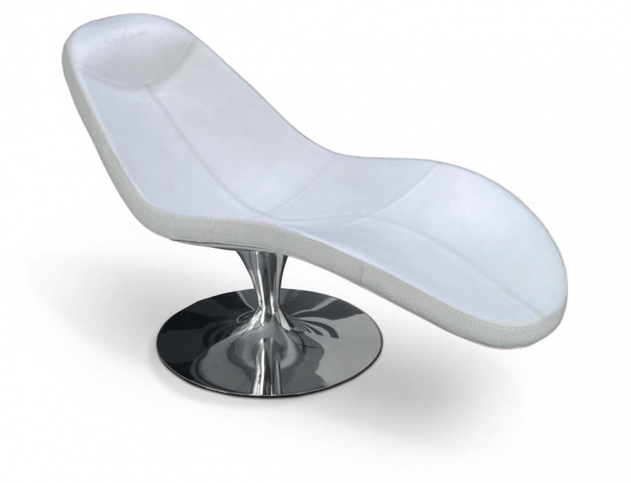 The Arch chaise lounge in leather upholstery, Formitalia