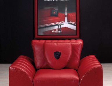 Montecarlo chair in leather upholstery, Formitalia