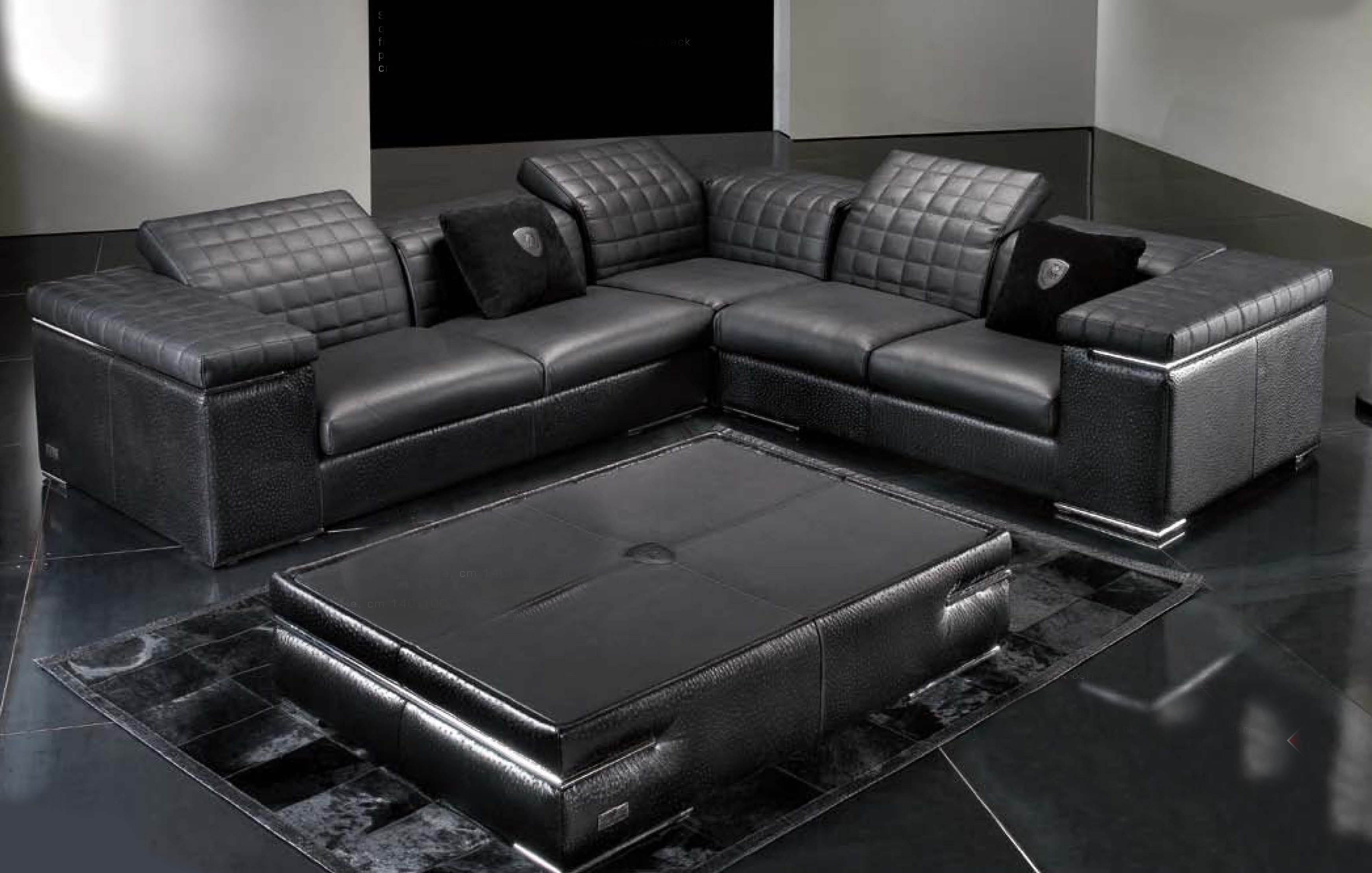 Brisbane corner sofa in leather upholstery, Formitalia Luxury