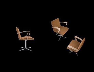 Revolving chair with armrests George, Il Loft