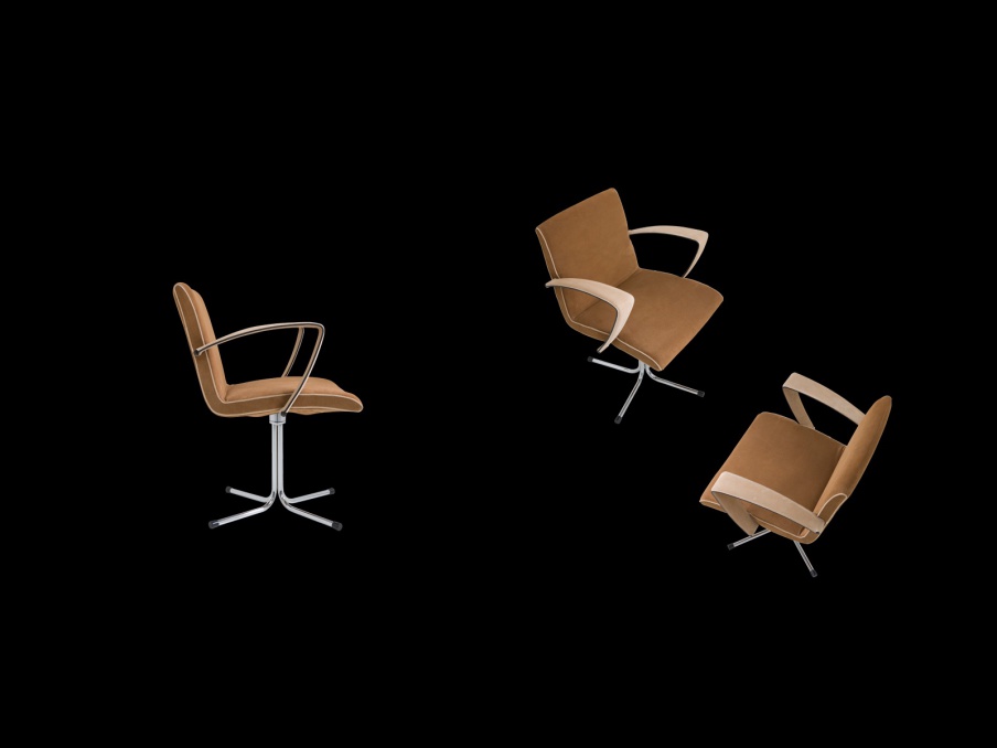 Revolving chair with armrests George, Il Loft