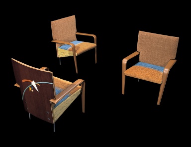 Chair with armrests dining Mind, Il Loft