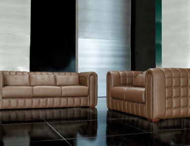 The Grand Prix S sofa in leather upholstery, Formitalia