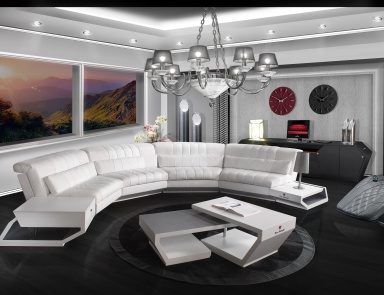 Modular sofa, Formitalia (semi-circular sofa round)