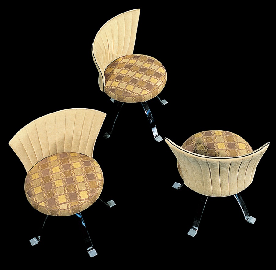 Stool round upholstered Tim, Il Loft