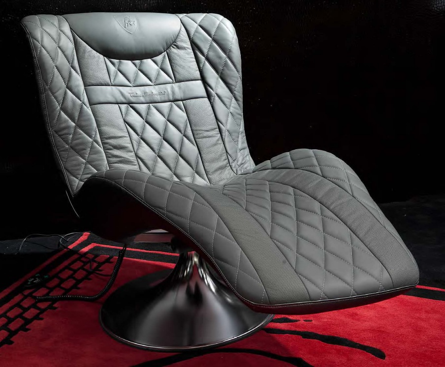 Chaise lounge in leather upholstery TL 500/912, Formitalia