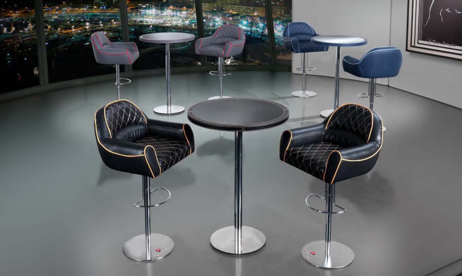 Set for the bar in the leather upholstery Imola, Formitalia