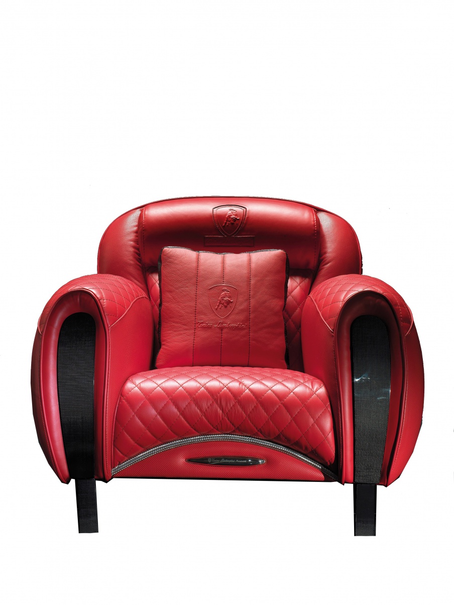 Carbon Imola chair in leather upholstery, Formitalia