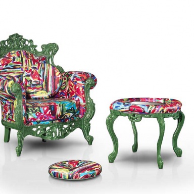 Chair with Ottoman Labirinto