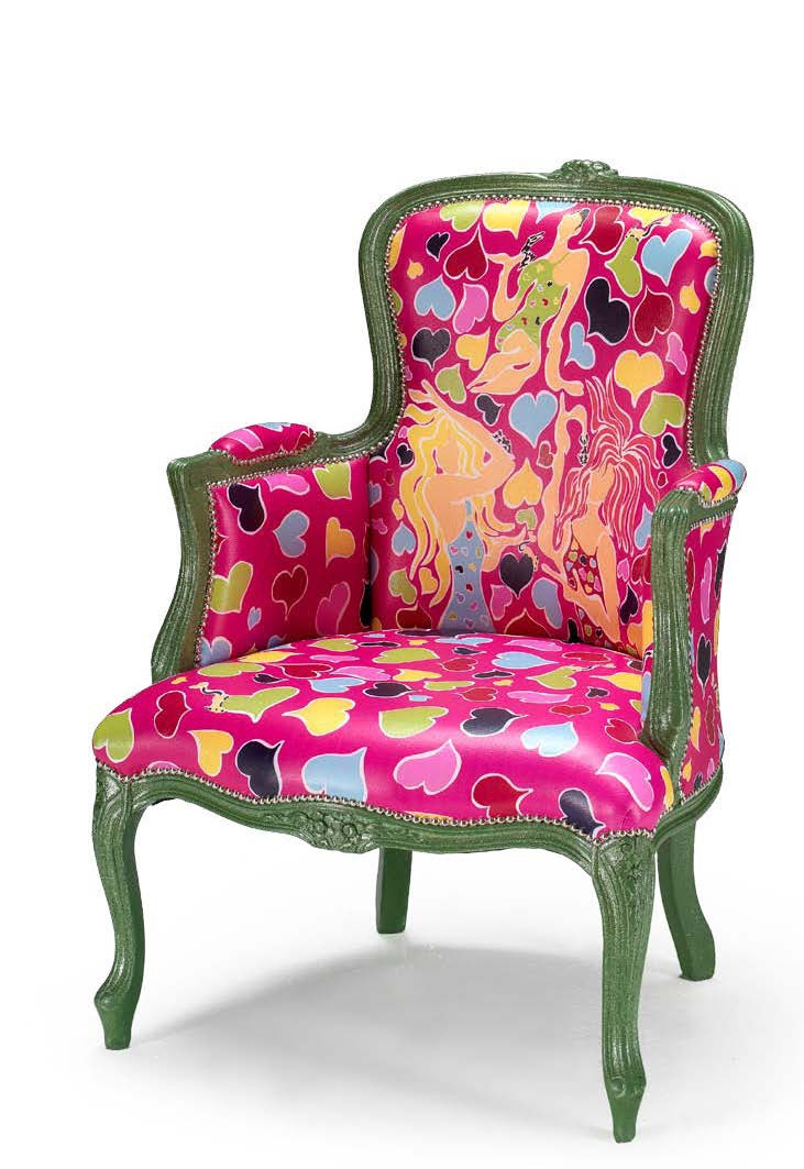 Chair Donne leather upholstery, Formitalia