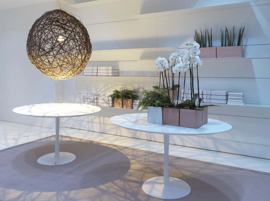 Table aluminum leg with a glossy sheen Join, Porro