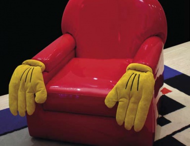 The Cartoon chair in leather upholstery, Formitalia