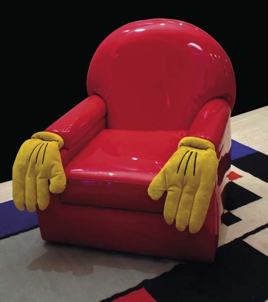 The Cartoon chair in leather upholstery, Formitalia
