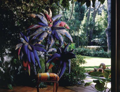 Les Palmares chair in a velvet upholstery, Formitalia