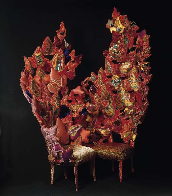 The Hermes chair in a velvet upholstery, Formitalia