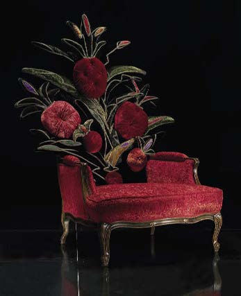 Pinapple chair in a velvet upholstery, Formitalia