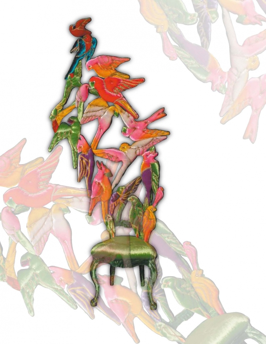 The Green parrots chair with high back, Formitalia