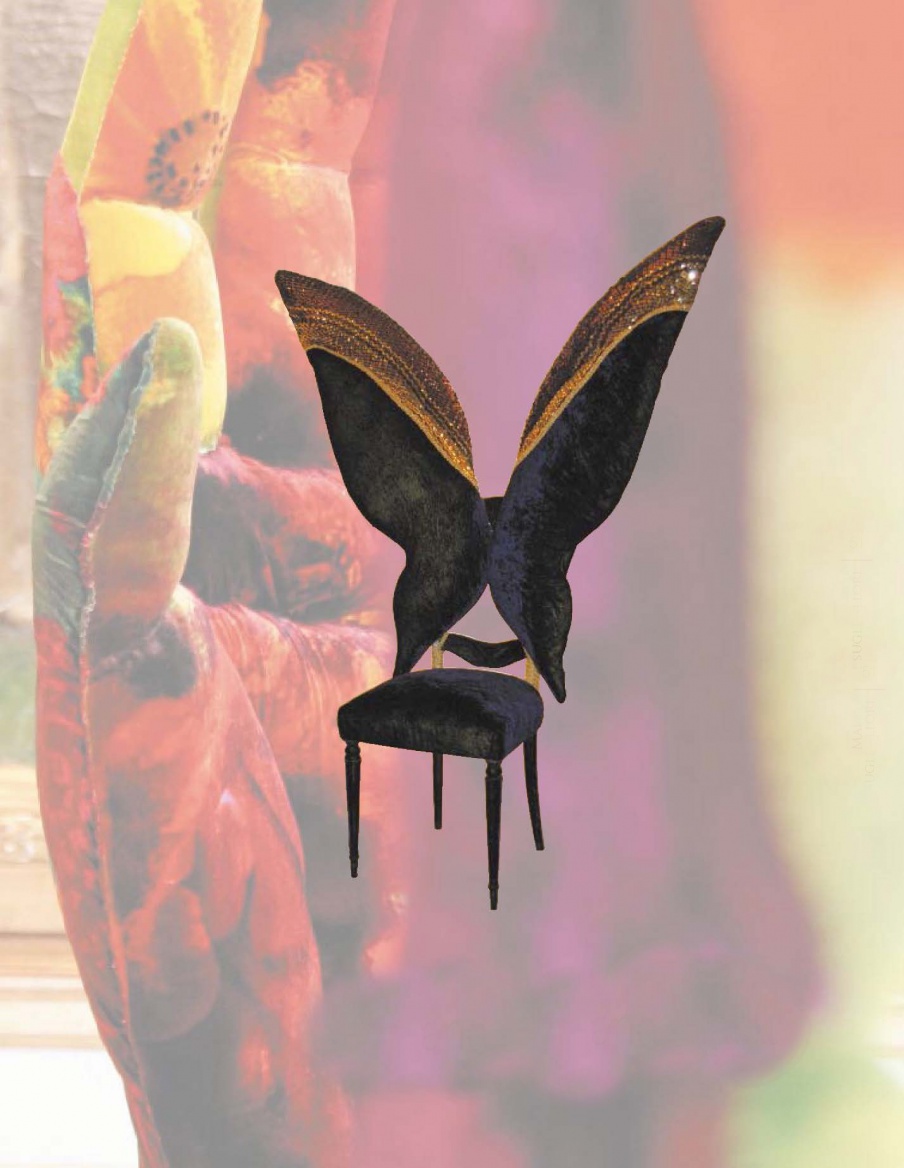 Chair Golden and black, Formitalia