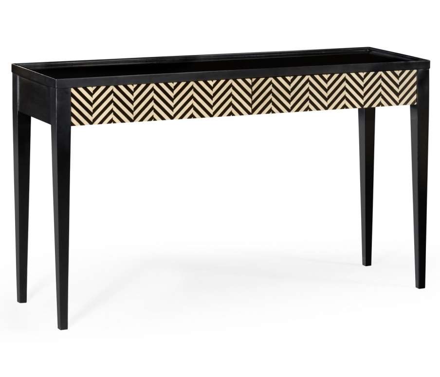 Console with straight legs Julian Herringbone, Jonathan Charles