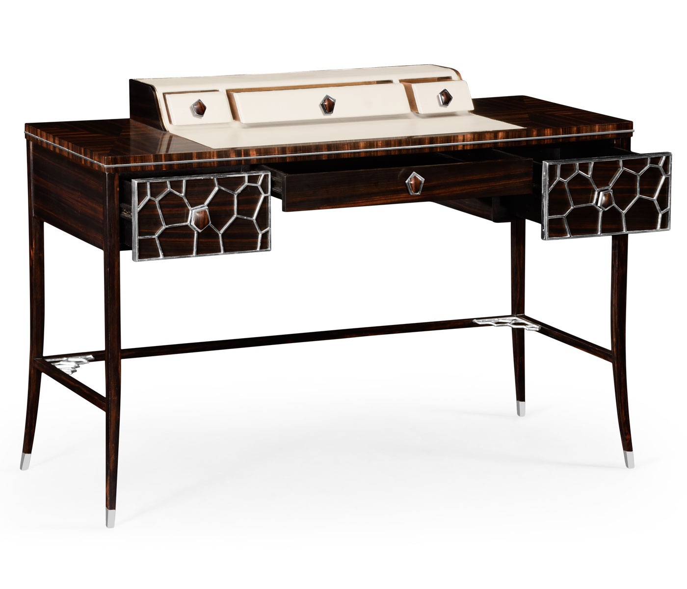 Dressing table made of wood with details made of white brass Soho