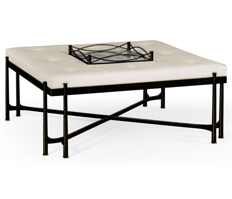 Poof is a table with a frame of iron Luxe, Jonathan Charles