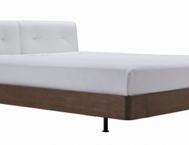 Double bed on a frame of oak Milonga, Lema