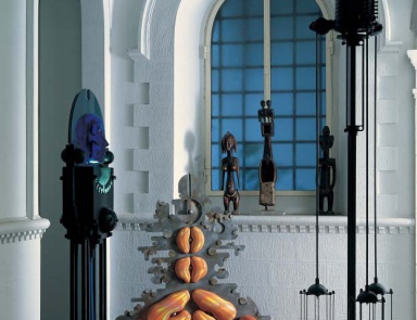 Chair in leather upholstery Alien, Formitalia