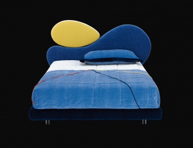 Bed with upholstered headboard Frank, Il Loft