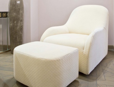 Armchair with pouf Victoria, Formitalia