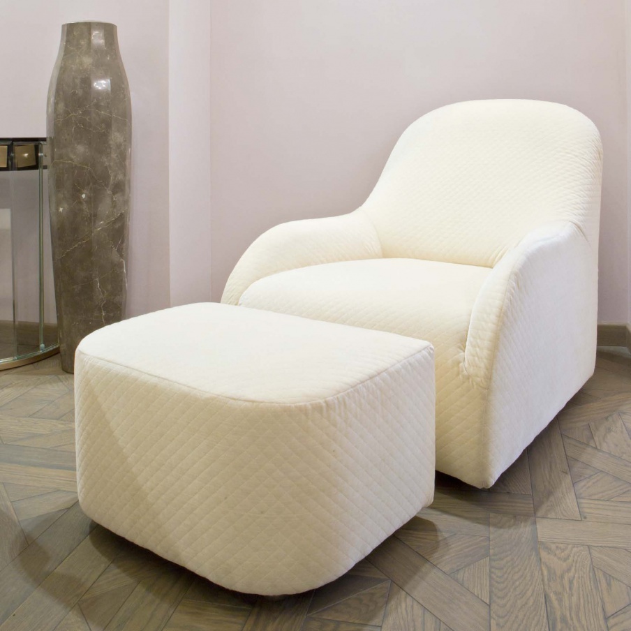 Armchair with pouf Victoria, Formitalia