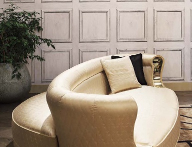 Sofa with Ottoman Queen in fabric, Formitalia