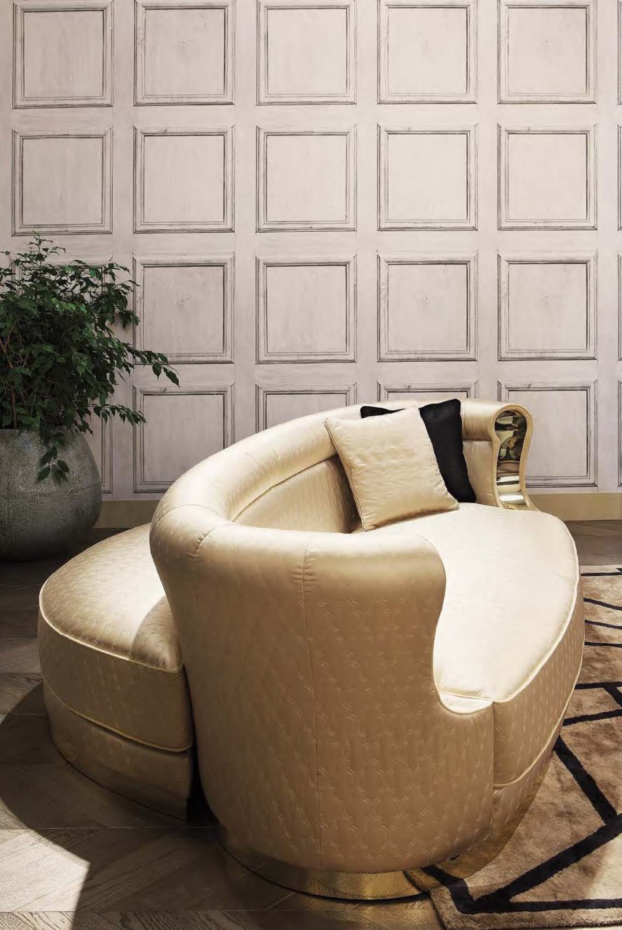 Sofa with Ottoman Queen in fabric, Formitalia