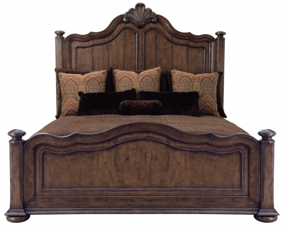 Bed with tall carved headboard Eaton Square, Bernhardt