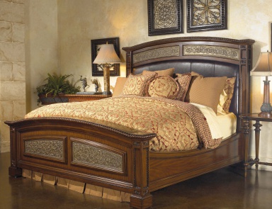 Bed with high headboard, Maitland-Smith