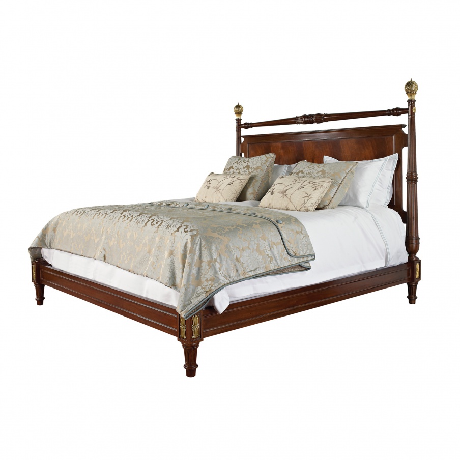 Double bed with high headboard mahogany MaitlandSmith Luxury