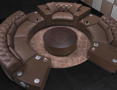 Semi-circular sofa Moviesa Round i, Formitalia