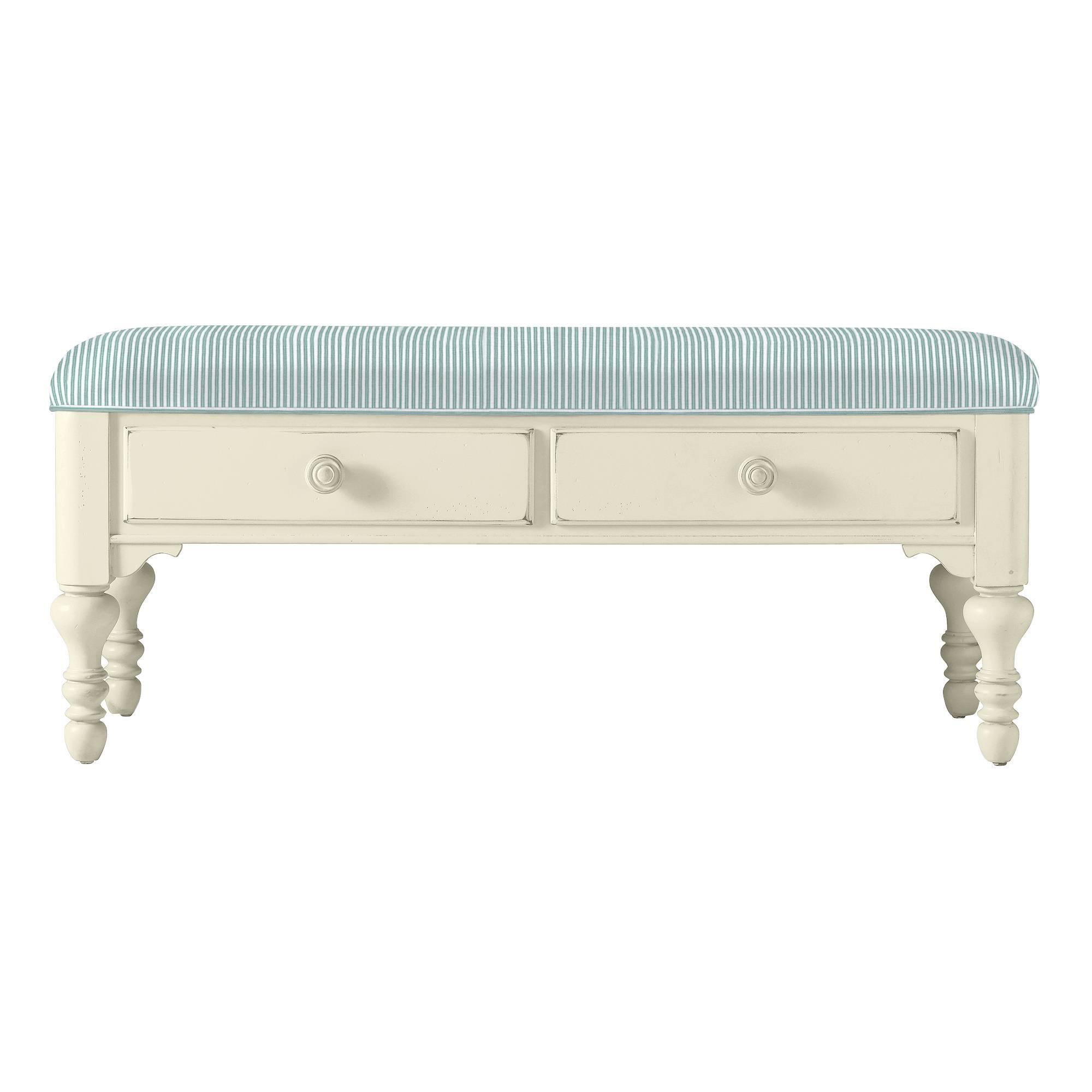 Bench Coastal Living Cottage bedside with a frame made of wood